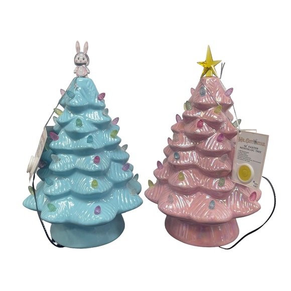 Holiday Mr Cottontail Light Up Easter Ceramic Trees Poshmark